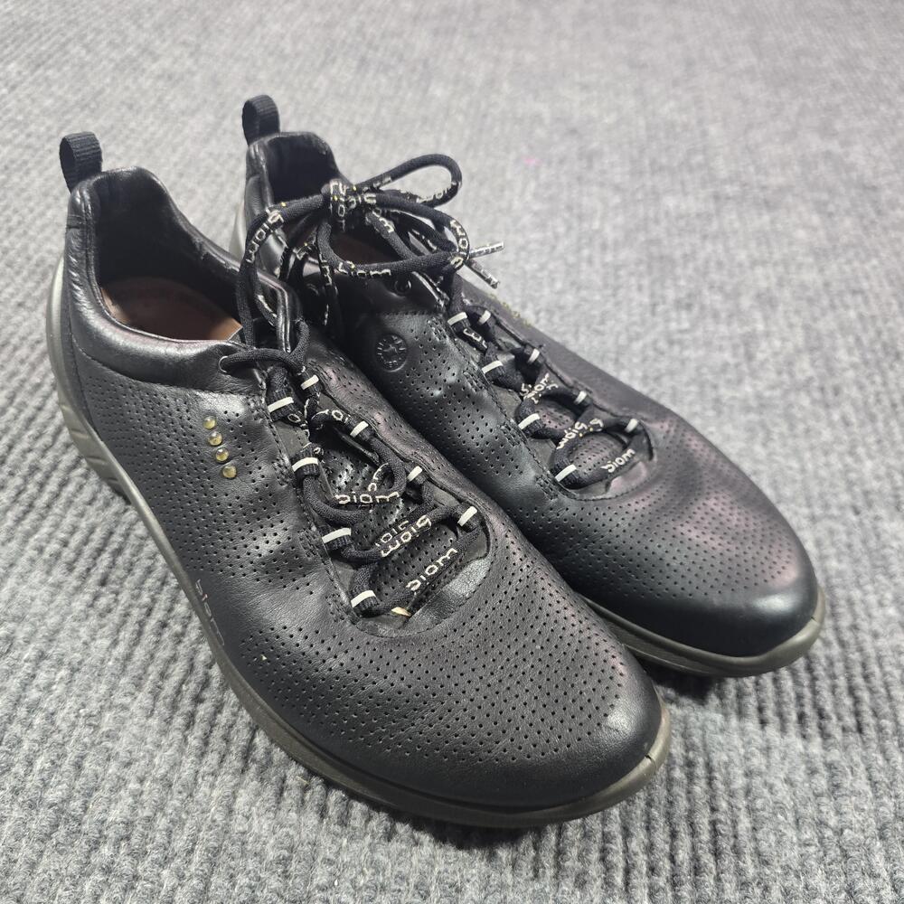 ECCO Biom Shoes Womens Size 9 Black Leather Walking Sneakers 83751301001